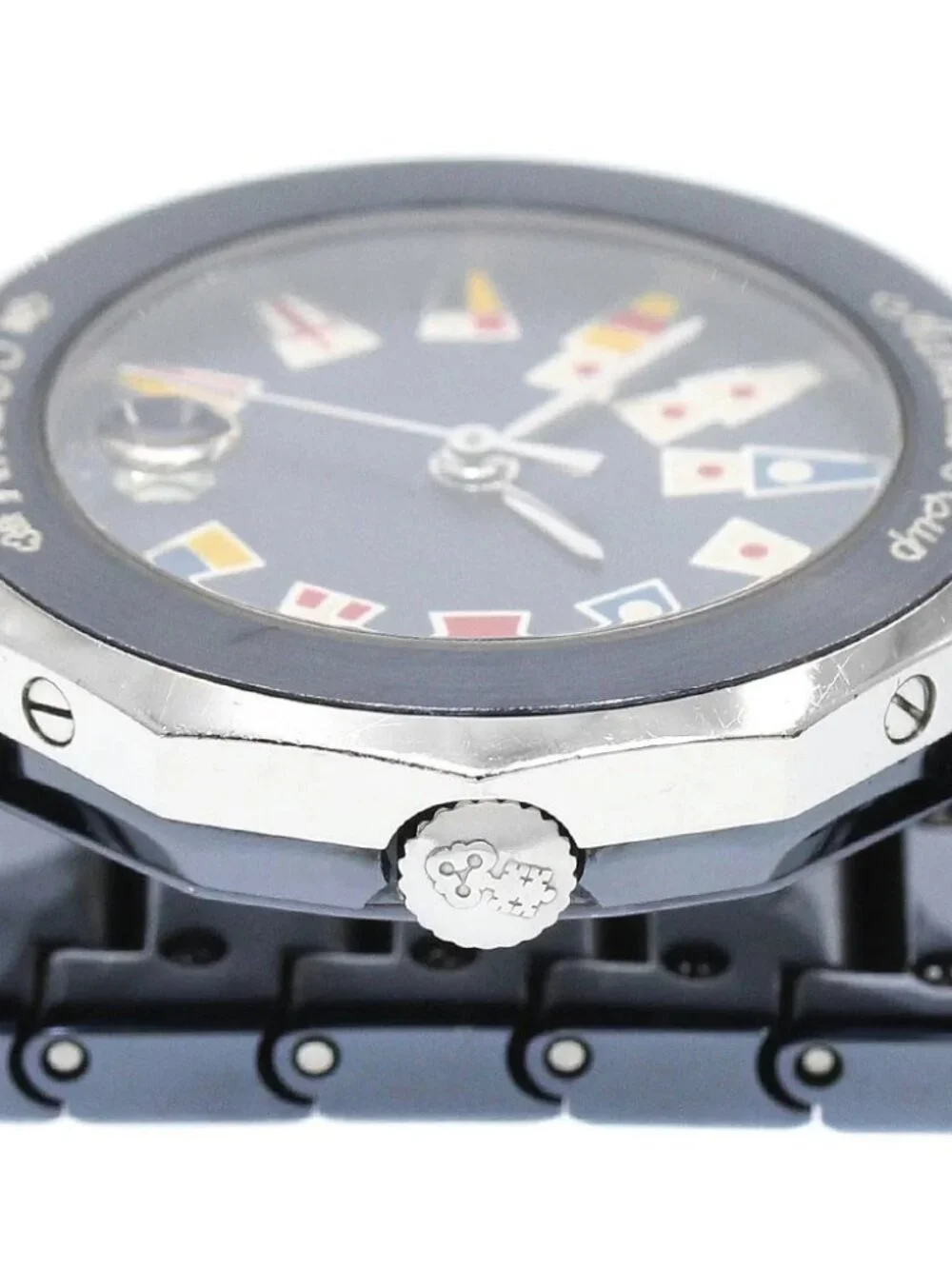 CORUM Admirals cup 39.610.30V050 Date Navy Dial Quartz Ladies Watch_965220